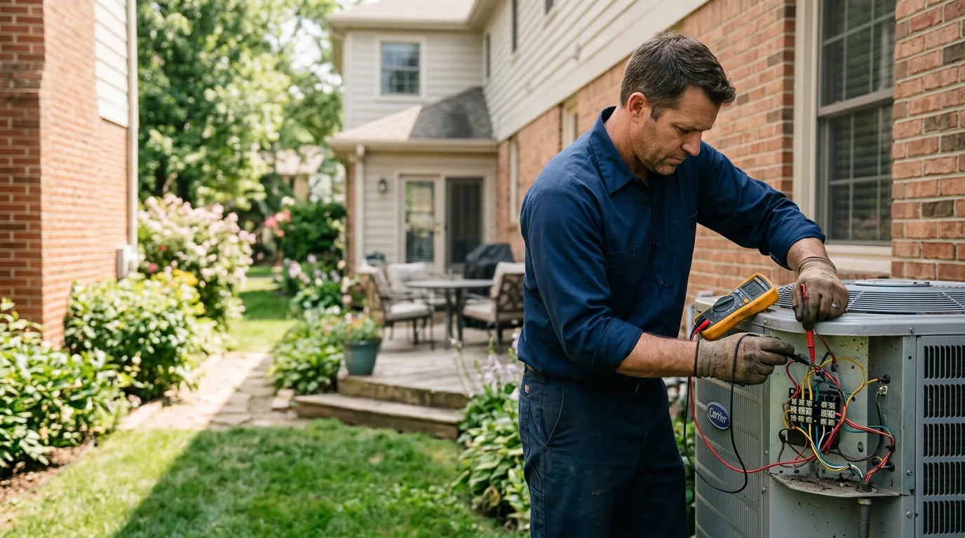 HVAC technician working near Lowden, IA